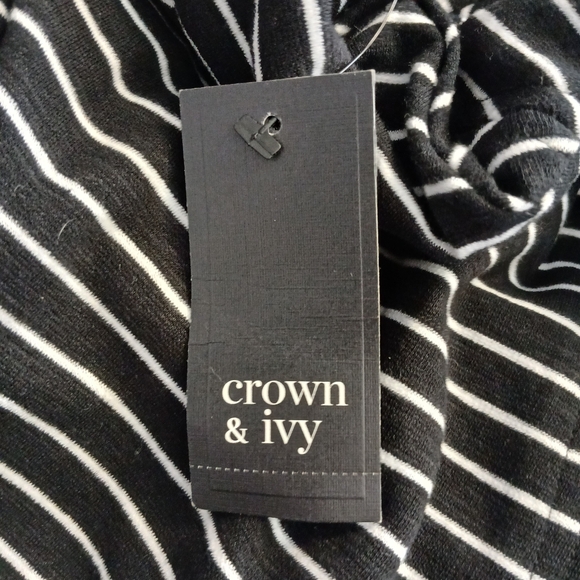 Crown & Ivy Dress Size 10 Color Black & White Striped - Picture 10 of 10